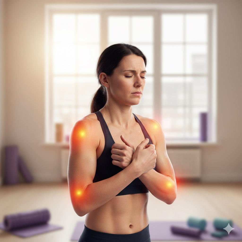 Frau mit Faszienschmerzen