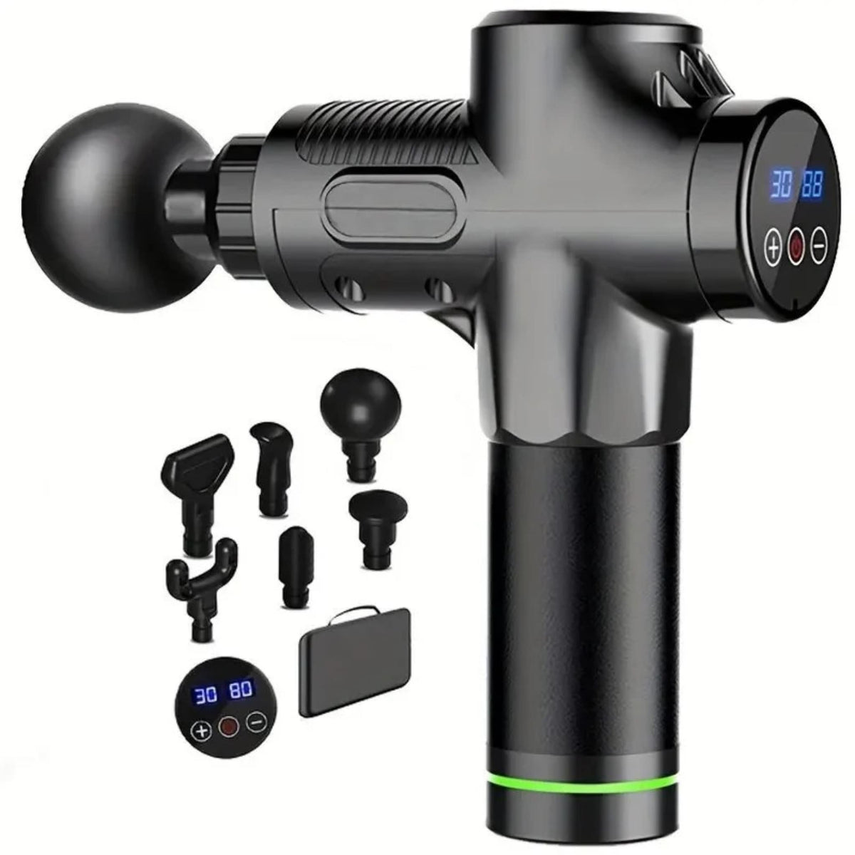 Schwarze VILUBA PulsePro Massagepistole