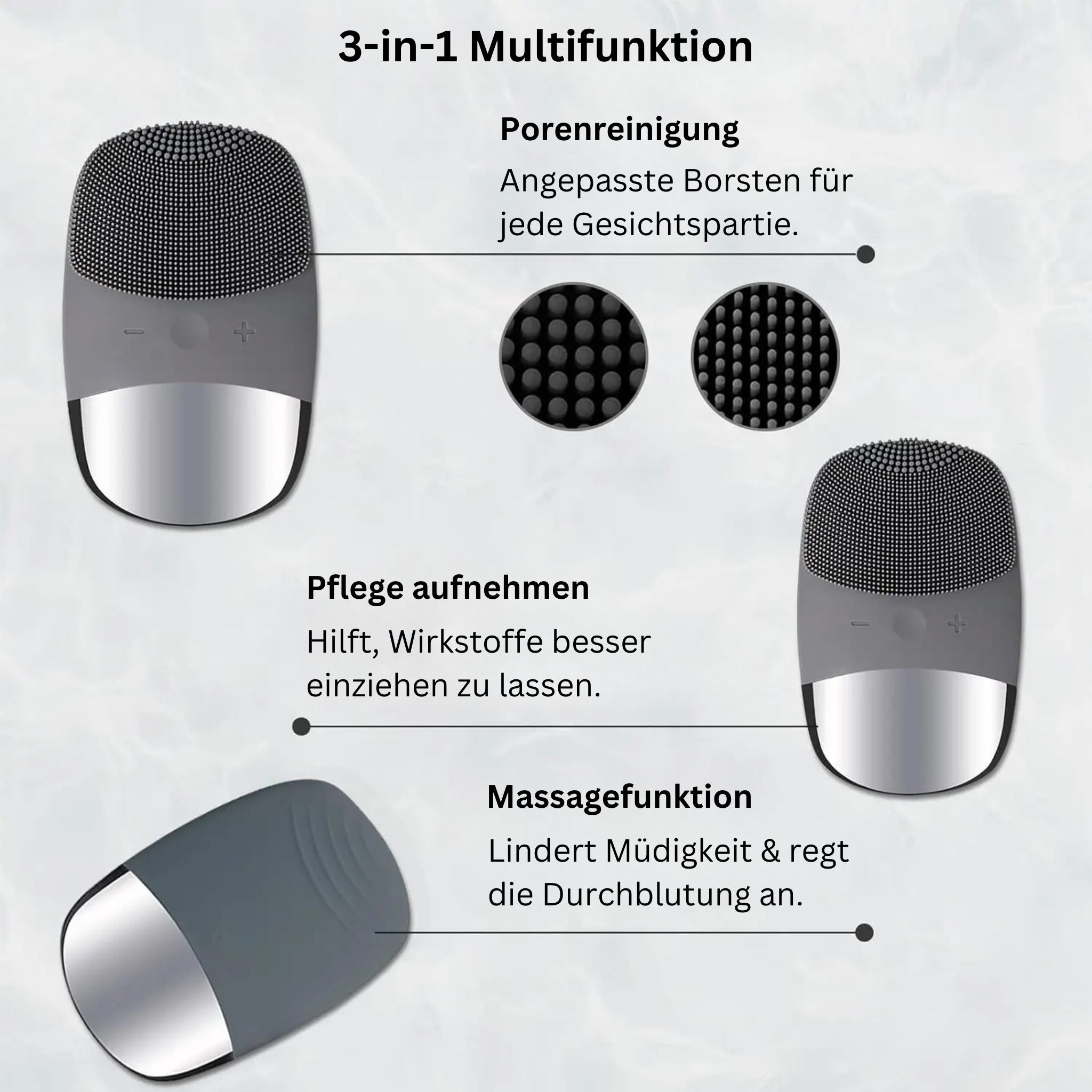Elektrische Silikon-Gesichtsreinigungsbürste