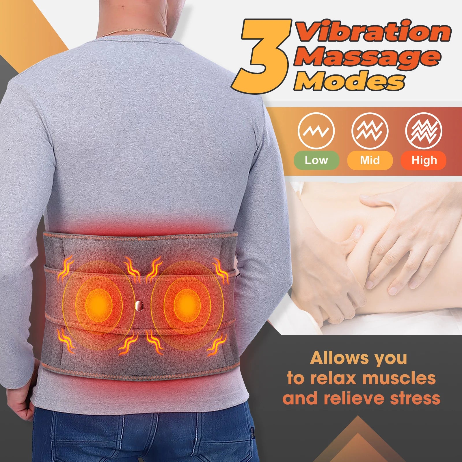 Rückenwärmer Elektrisch mit Wärme & Vibration